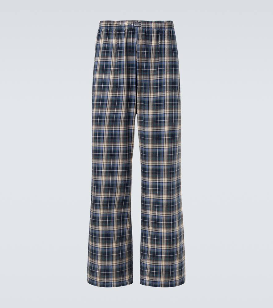 

Широкие брюки из хлопка в клетку ERL, Blue