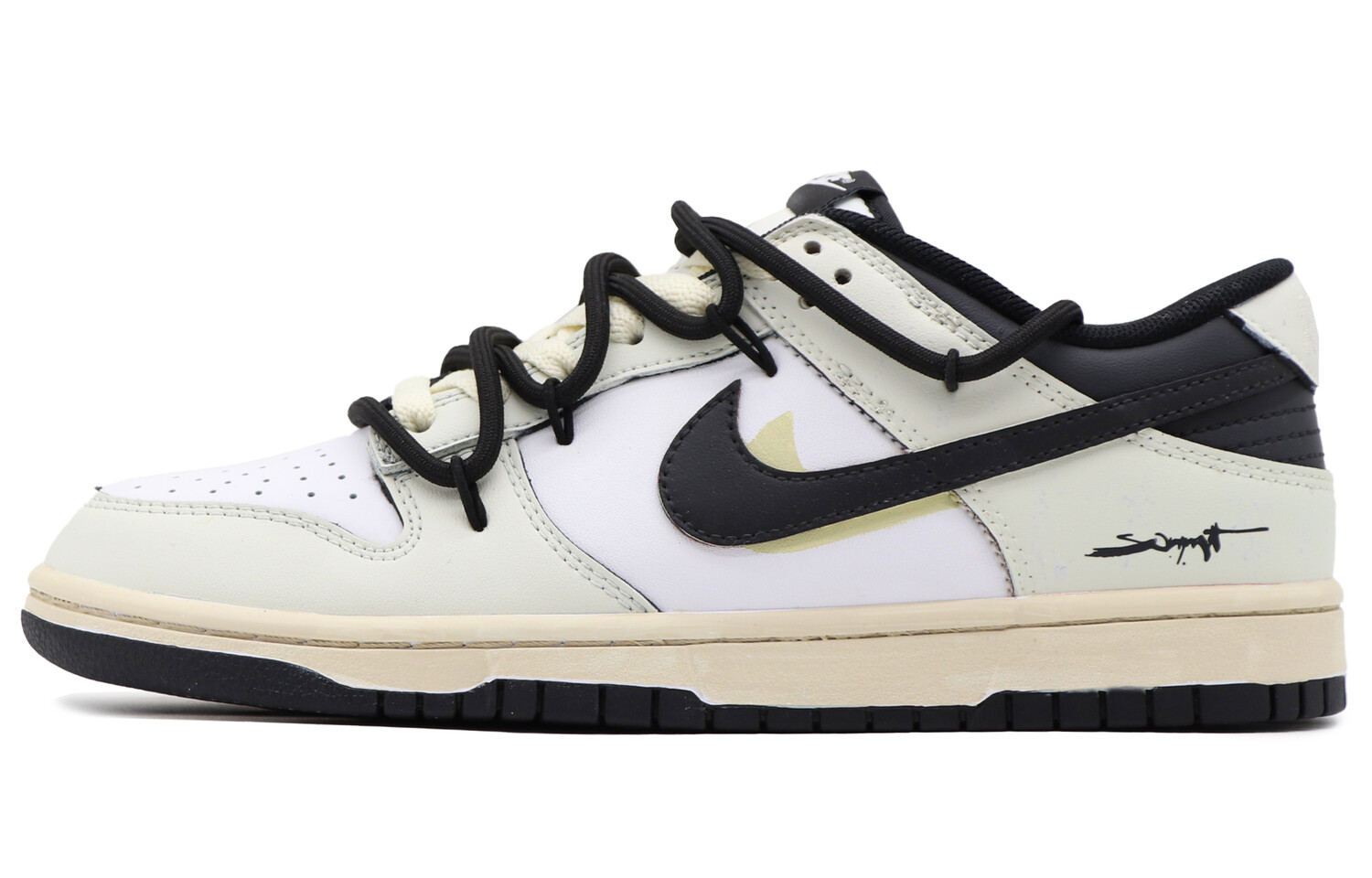 

Кроссовки Nike Dunk Skateboarding Shoes Unisex Low-top Black/white, черный/белый/коричневый