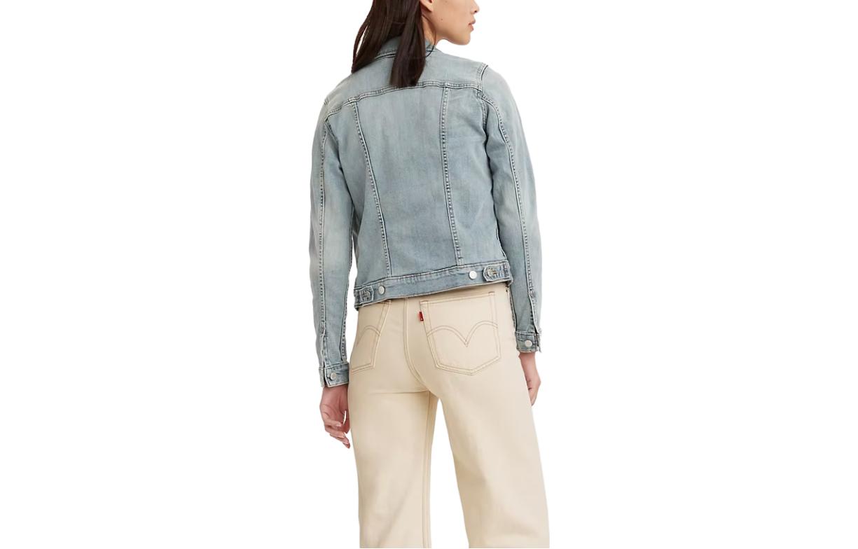 Джинсовая куртка женская светло-голубая Levis — фото 3