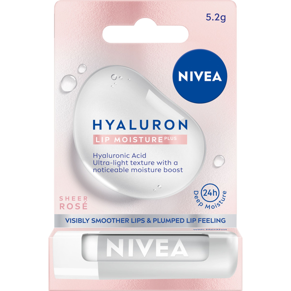 

Увлажняющий бальзам для губ роза, 4,8 г Nivea Hyaluron lip moisture plus