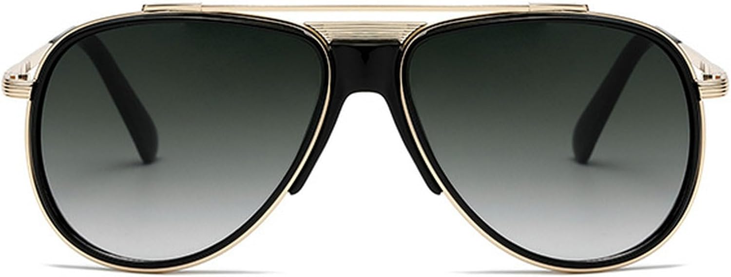 

Ретро-солнцезащитные очки-пилот с двойной перемычкой для женщин, модные очки для вождения для мужчин, защита от УФ-излучения UV400, трендовые овальные солнцезащитные очки для активного отдыха mincl, Green