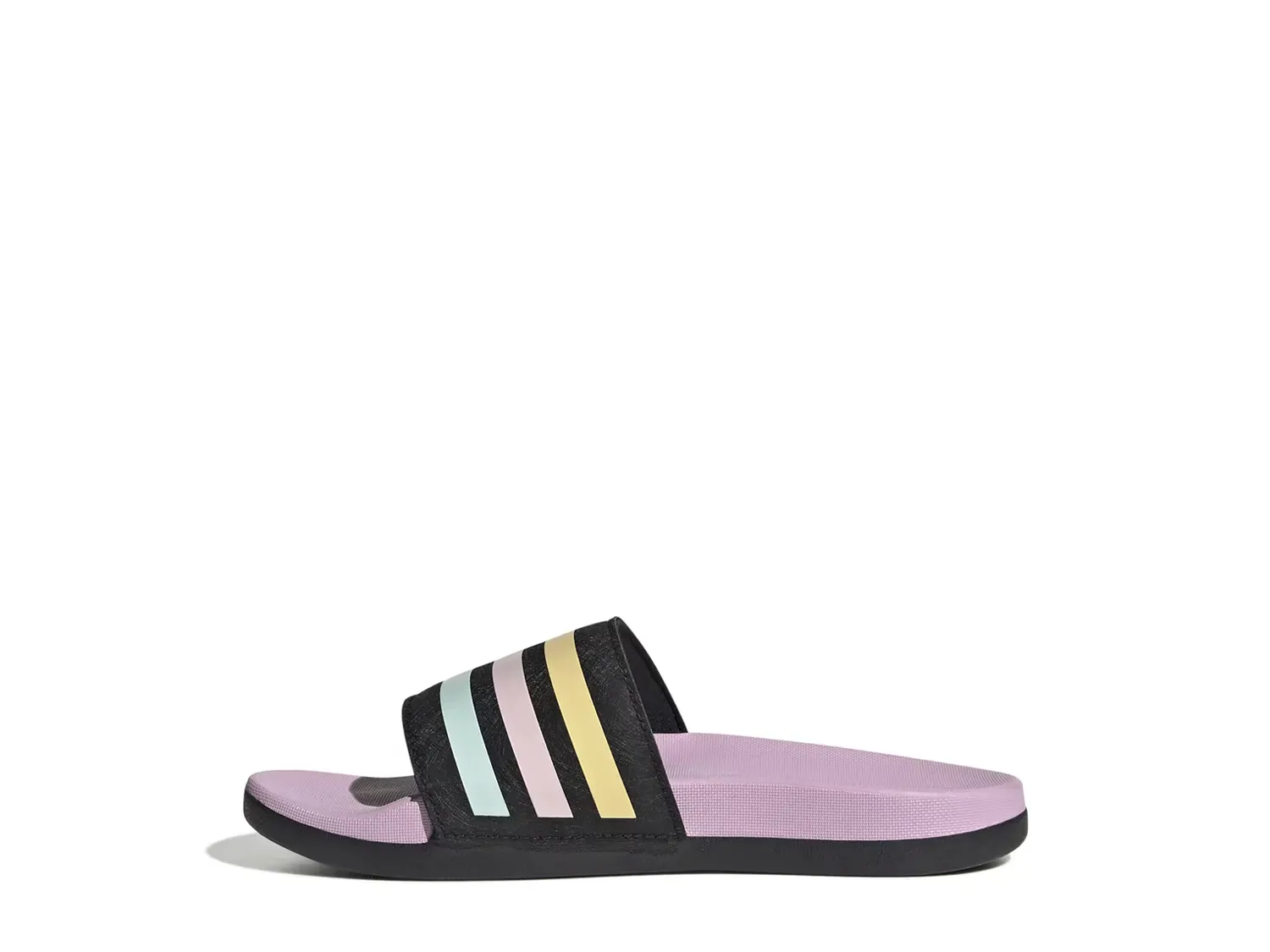 Сандалии Adilette Comfort - детские Adidas, Black/Purple — фото 2