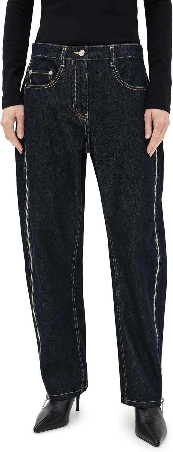 

3.1 Phillip Lim Женские джинсы Denim Curved Petite с молниями