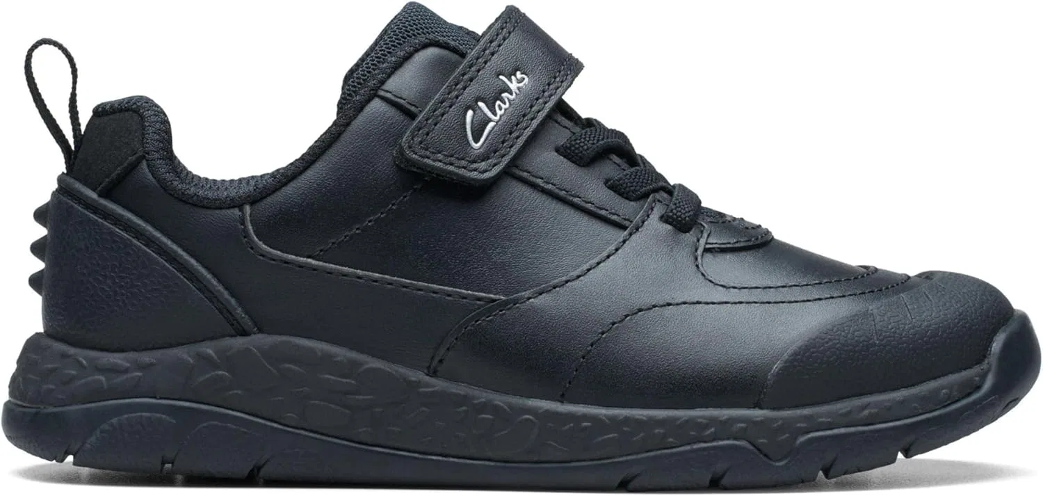 Кроссовки Clarks Unisex Steggystride KSHOES, Black (Black Leather)