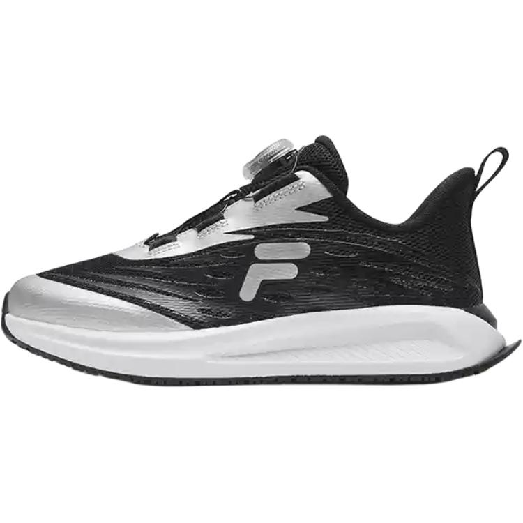 

FILA KIDS Детские кроссовки Rebound Low Top с износостойким покрытием, цвет черный, серебристый