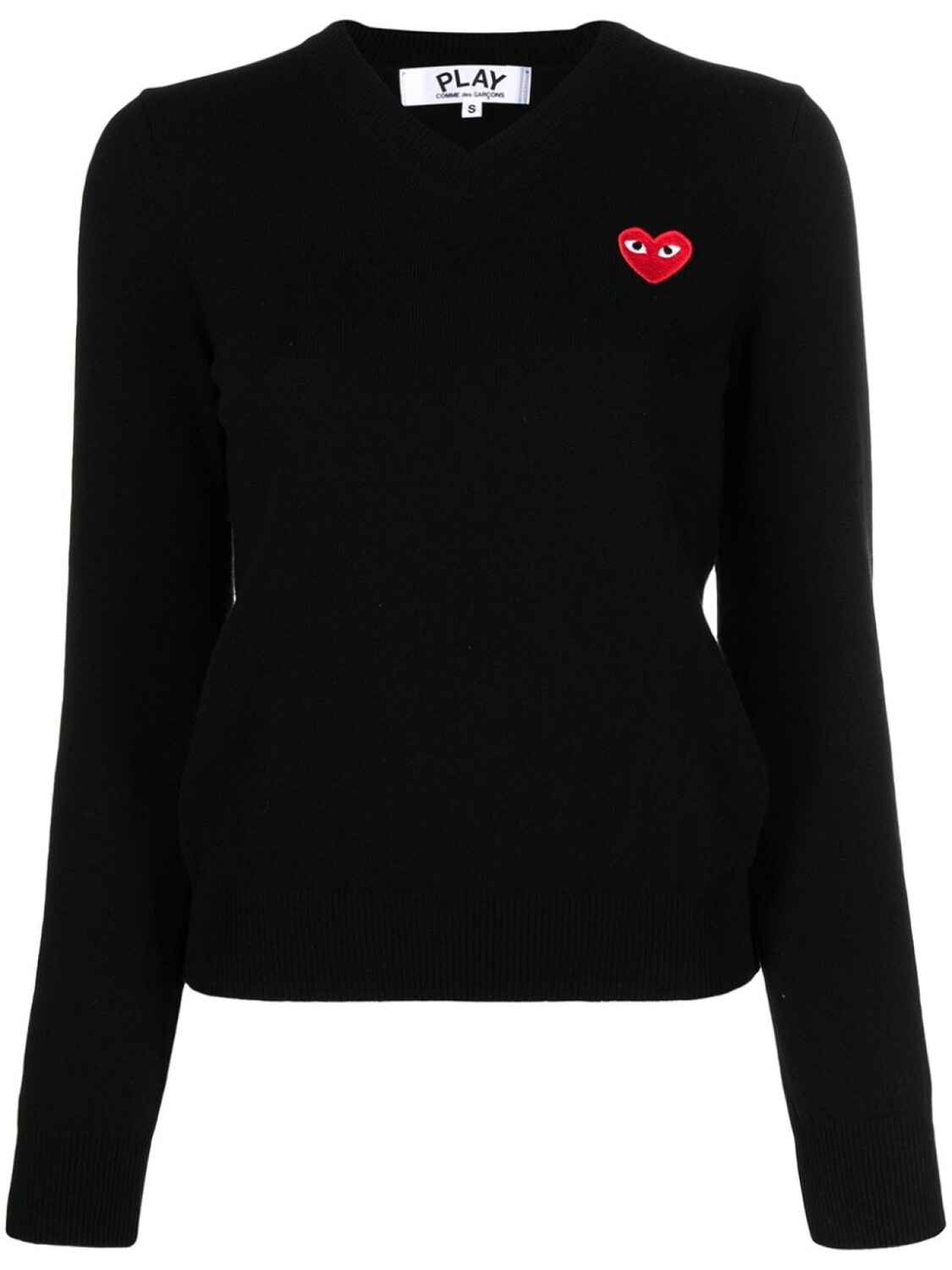 

Comme Des Garçons Play джемпер с V-образным вырезом и узором, черный