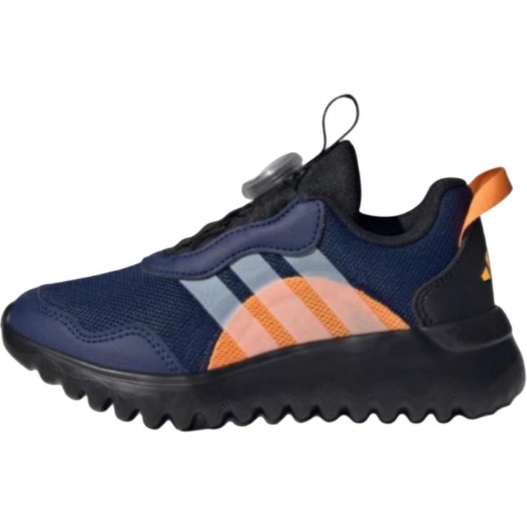 

Adidas Кроссовки Activefle с низким верхом, противоскользящие, износостойкие, детские, черно-белые, темно-синие