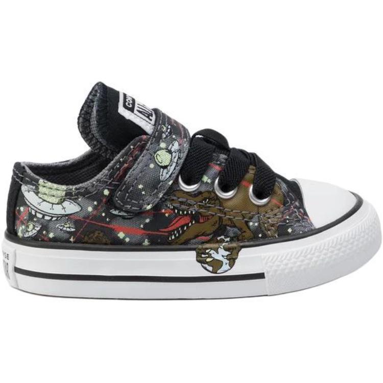 Converse Кеды All Star Low Top для малышей, серый/черный/белый — фото 3