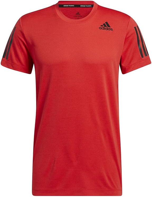 Мужская футболка с коротким рукавом Adidas HEAT. RDY Warrior BJ569, технология быстрого высыхания и охлаждения, красный — фото 4