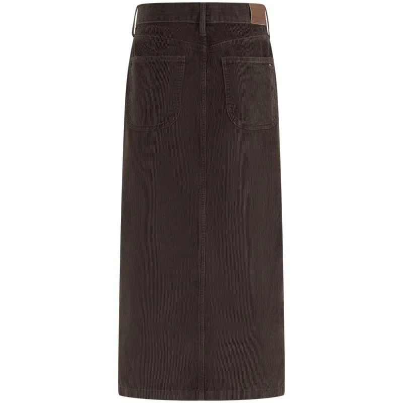 Повседневная короткая юбка женская Tommy Hilfiger, Dark Brown GS7 — фото 3