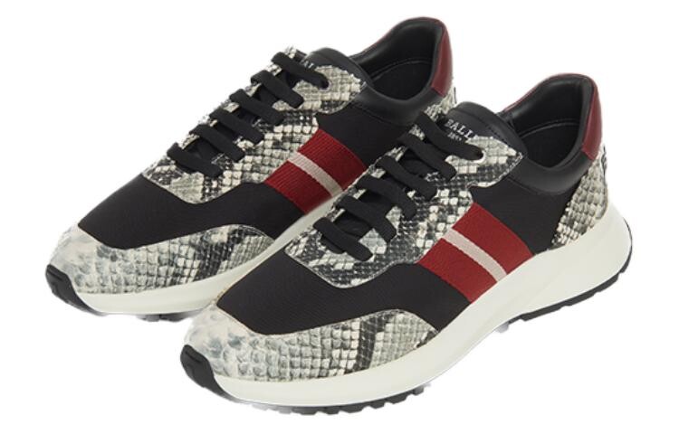 Кроссовки BALLY Lifestyle Shoes Men Low-top Black/White, черный/белый — фото 2