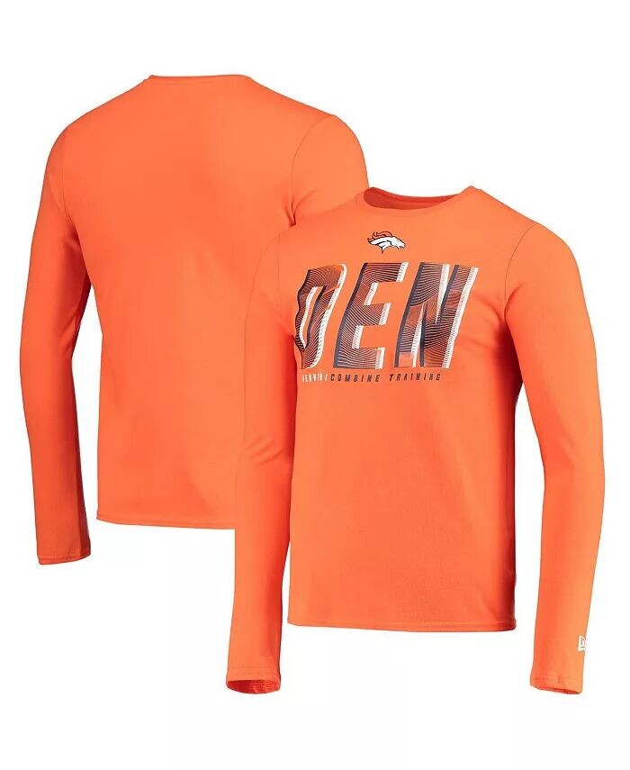 

Мужская оранжевая футболка с длинным рукавом Denver Broncos Joint Authentic Static Abbreviation New Era