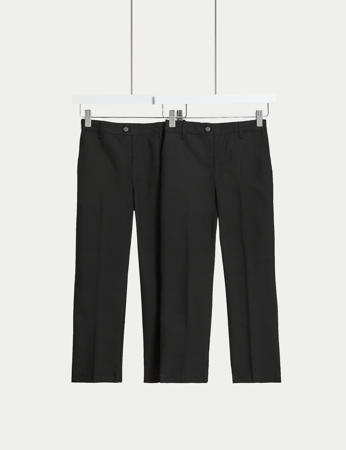 

2 пары легких школьных брюк для девочек (3–18 лет) Marks & Spencer, черный