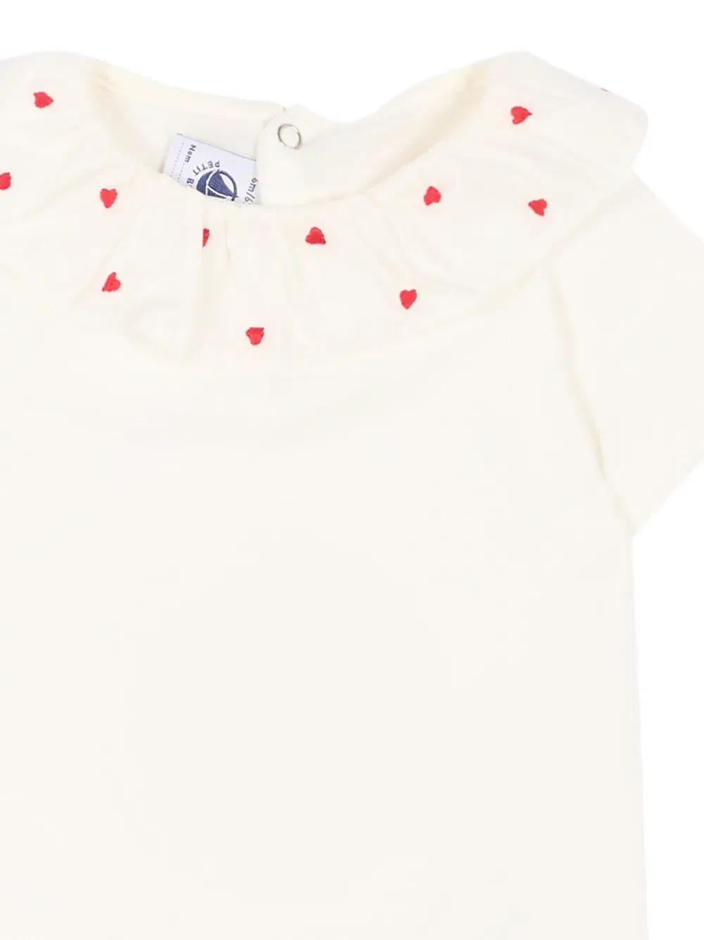 Боди с вышивкой в виде сердечек Petit Bateau, нейтральный — фото 3