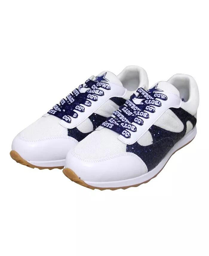 Женские белые блестящие кроссовки Dallas Cowboys Cuce
