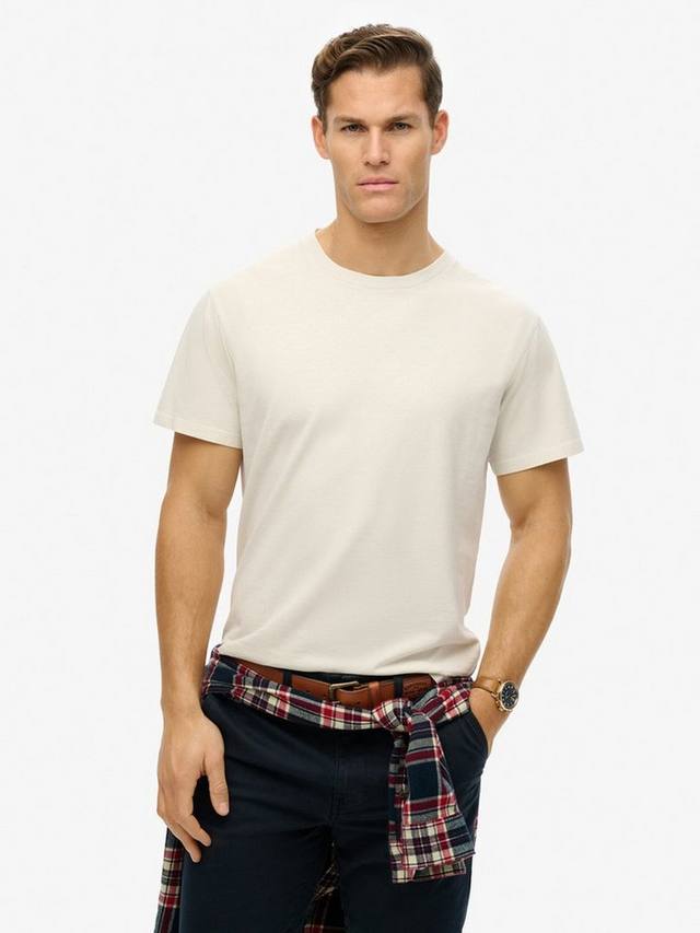 

Футболка essentials из органического хлопка свободного кроя Superdry, цвет Silver Birch