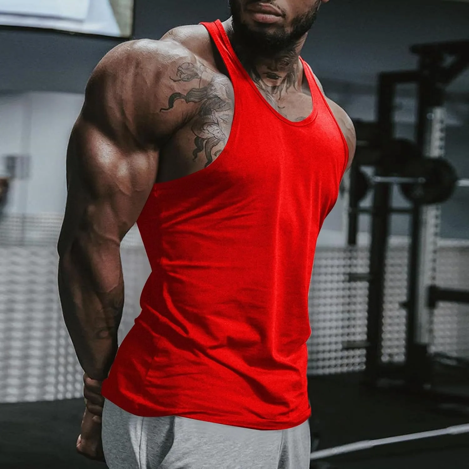Футболка-майка Cotton Crew Neck для мужчин — фото 2