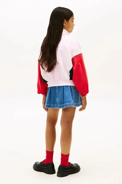 Толстовка на молнии оверсайз Tommy Hilfiger, розовый — фото 4