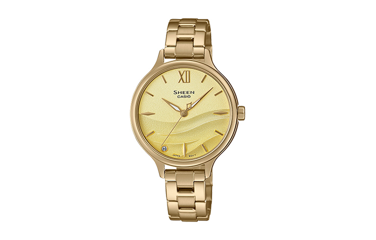 

CASIO Часы Women's SHEEN Gold Watch, Gradient Gold Dial
