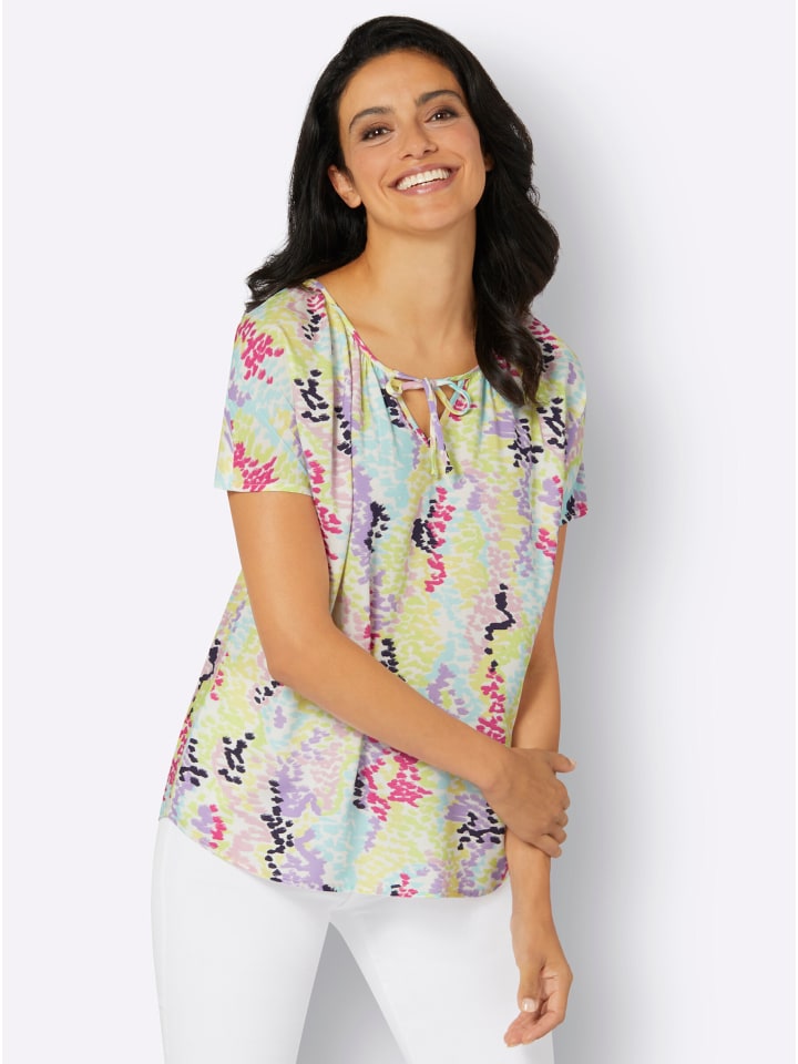 

Блузка с принтом лимонного и лавандового цветов. WITT WEIDEN