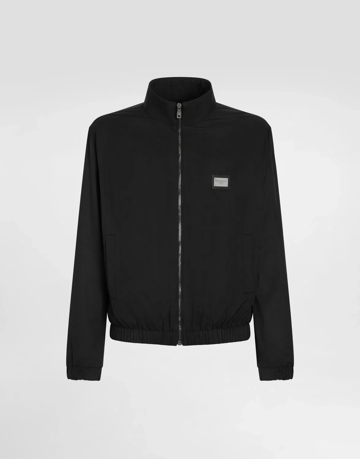 Легкая нейлоновая куртка с фирменным ярлыком DOLCE & GABBANA, черный