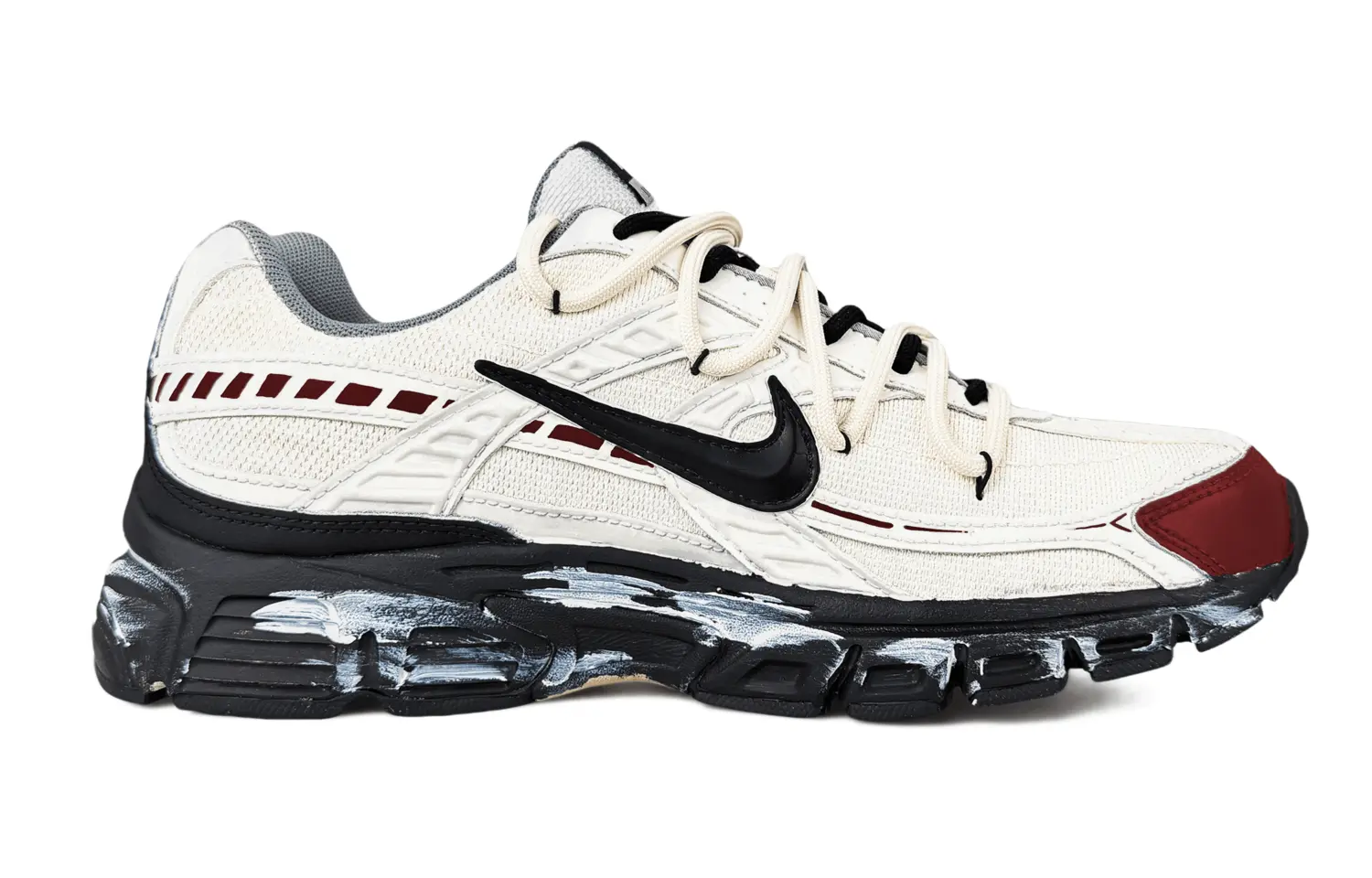 Nike Initiator Cushioning Support Breathable Slip Resistant Casual Running Shoes Unisex Beige Red — фото 3