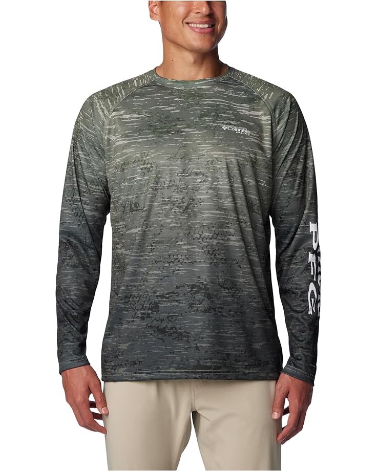 

Рубашка Columbia Super Terminal Tackle Long Sleeve, цвет Cypress/Digiscale Fade