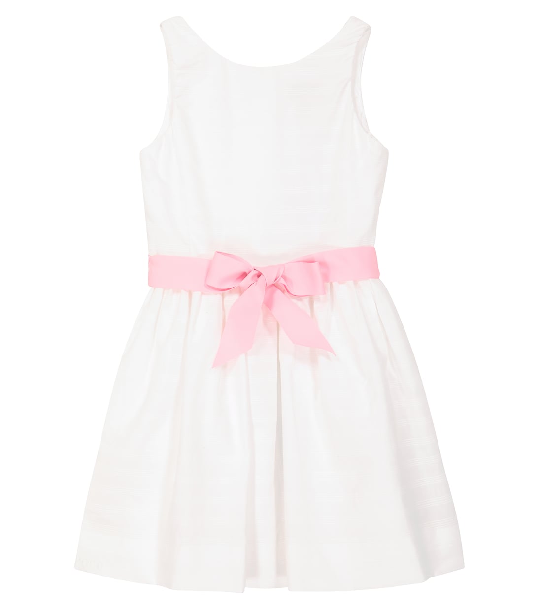

Платье из хлопка с отделкой бантом Polo Ralph Lauren Kids, белый