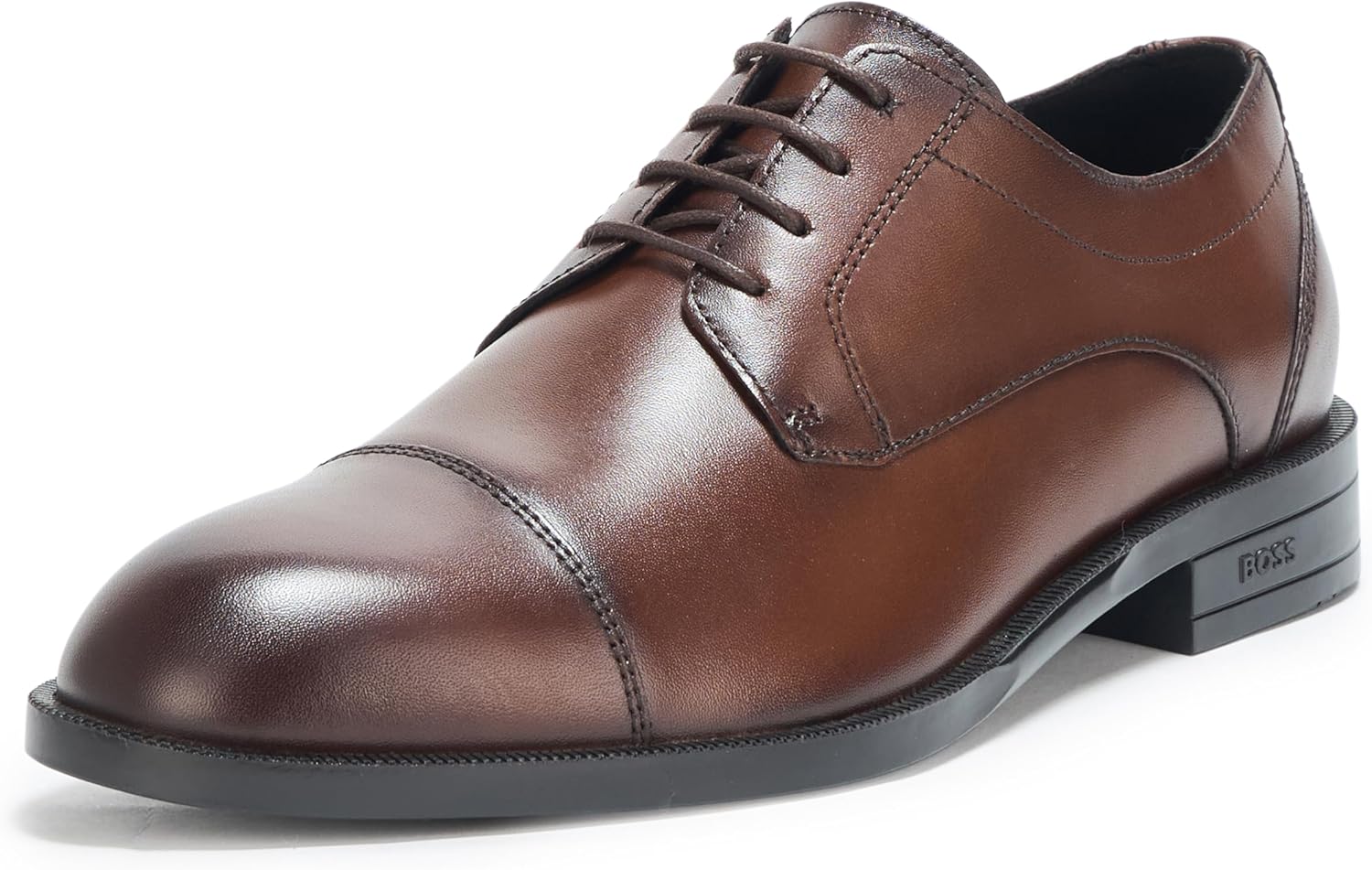 

BOSS Мужские кожаные дерби Tayil Smooth, Brown Cedar