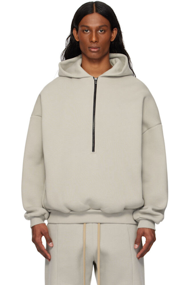 

Серая толстовка с капюшоном «Eternal» на молнии Fear of God