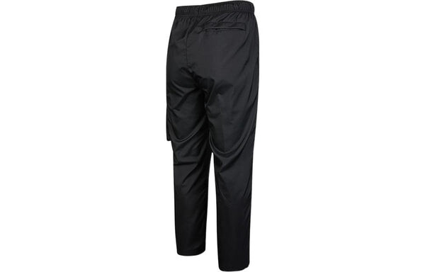 Брюки men's jordan solid color logo printing lacing woven casual pants/trousers black Nike, мультиколор — фото 2