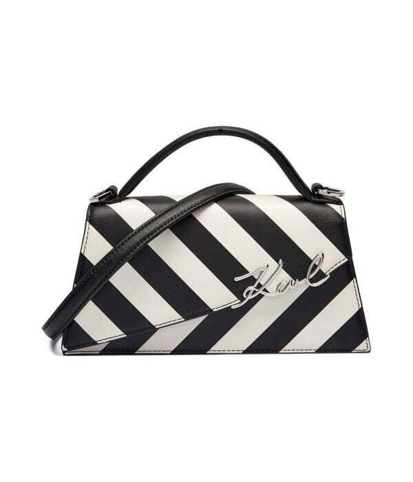 

Сумка-тоут кожаная Karl Lagerfeld K/Signature, черный