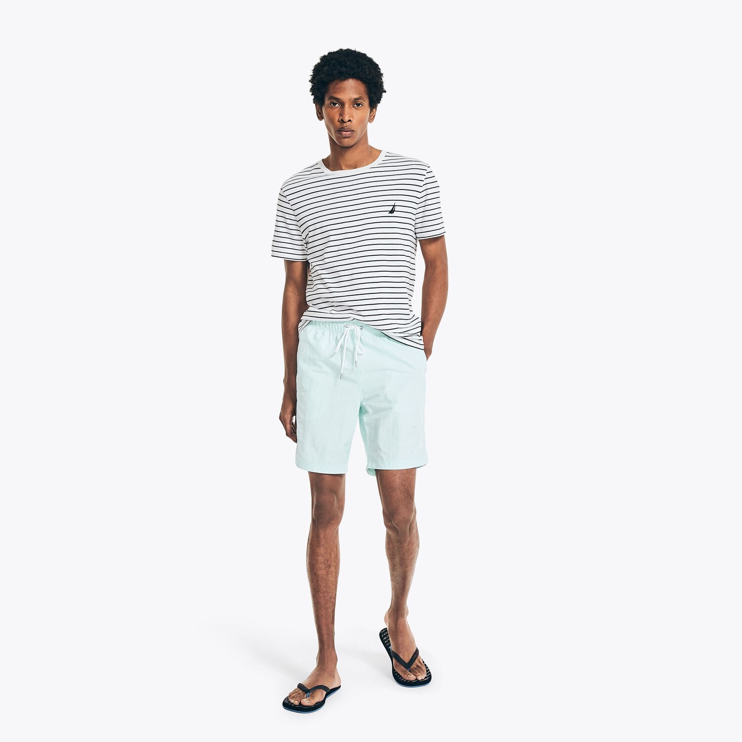 

Мужские быстросохнущие плавки Nautica 8 дюймов, цвет Reel Aqua