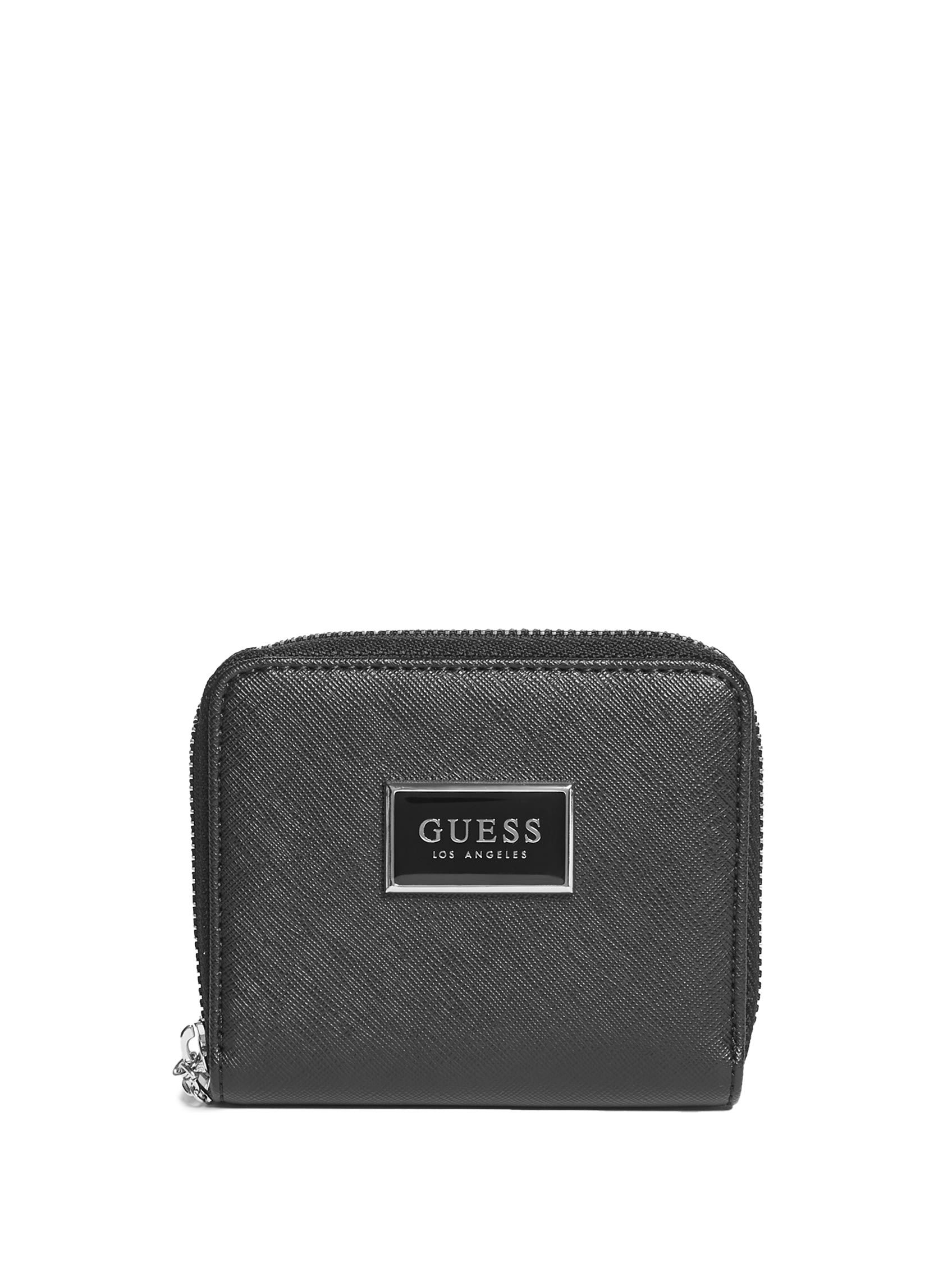 

Кошелек Abree Saffiano на молнии Guess Factory, угольно-черный