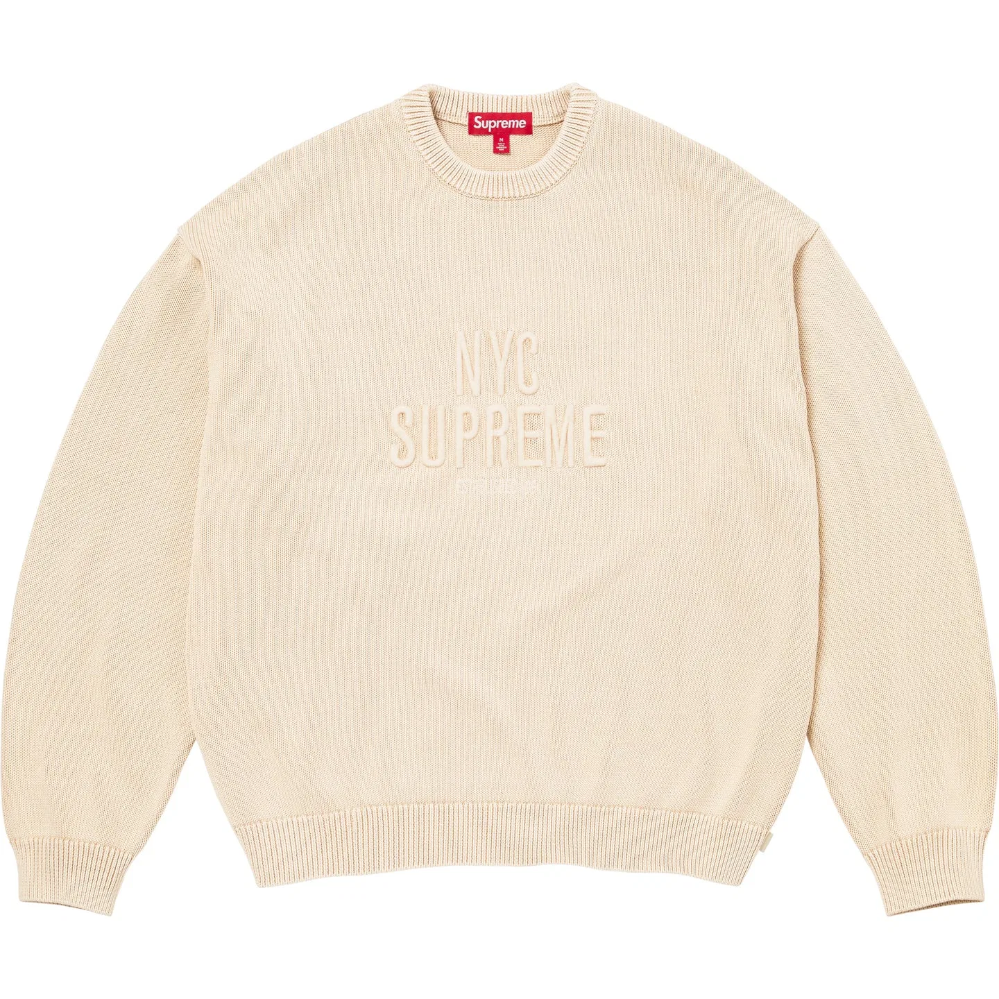 Свитер Supreme Overdyed Raised Sweater Stone