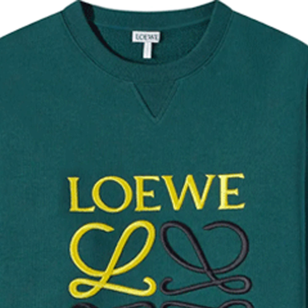 

Подержанный свитшот LOEWE с анаграммой 2010-х годов, зеленый
