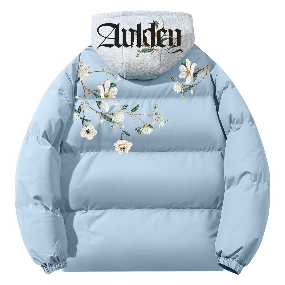

Пуховик Unisex с отстегивающимся капюшоном утепленный AULDEY, sky синий[серый hood style]
