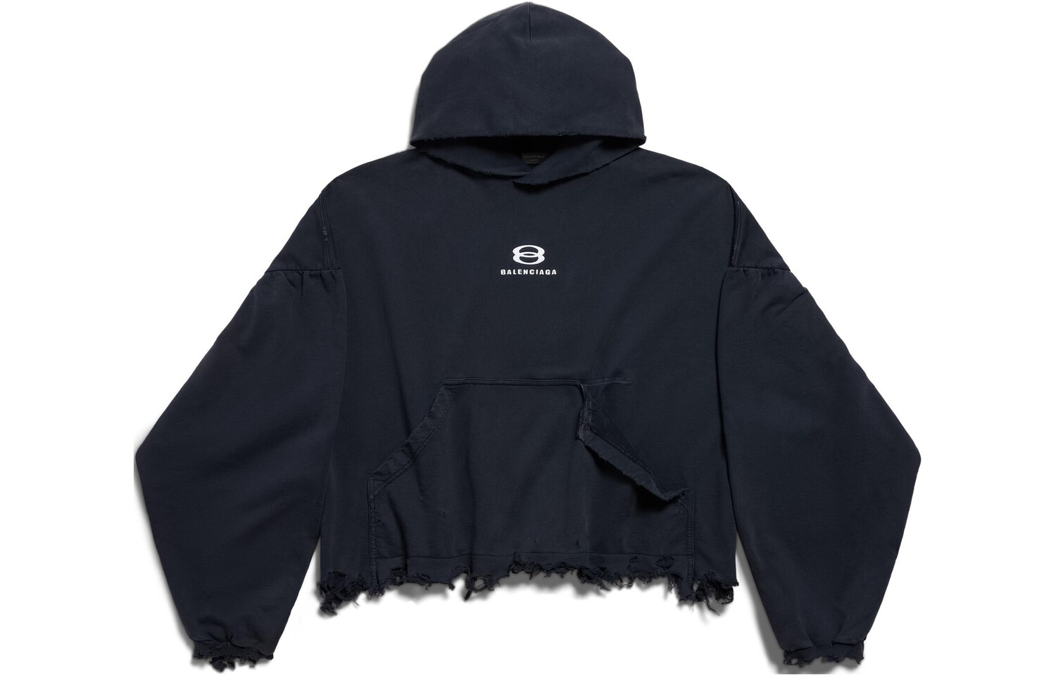 

Толстовка Balenciaga с рваным дизайном, черный