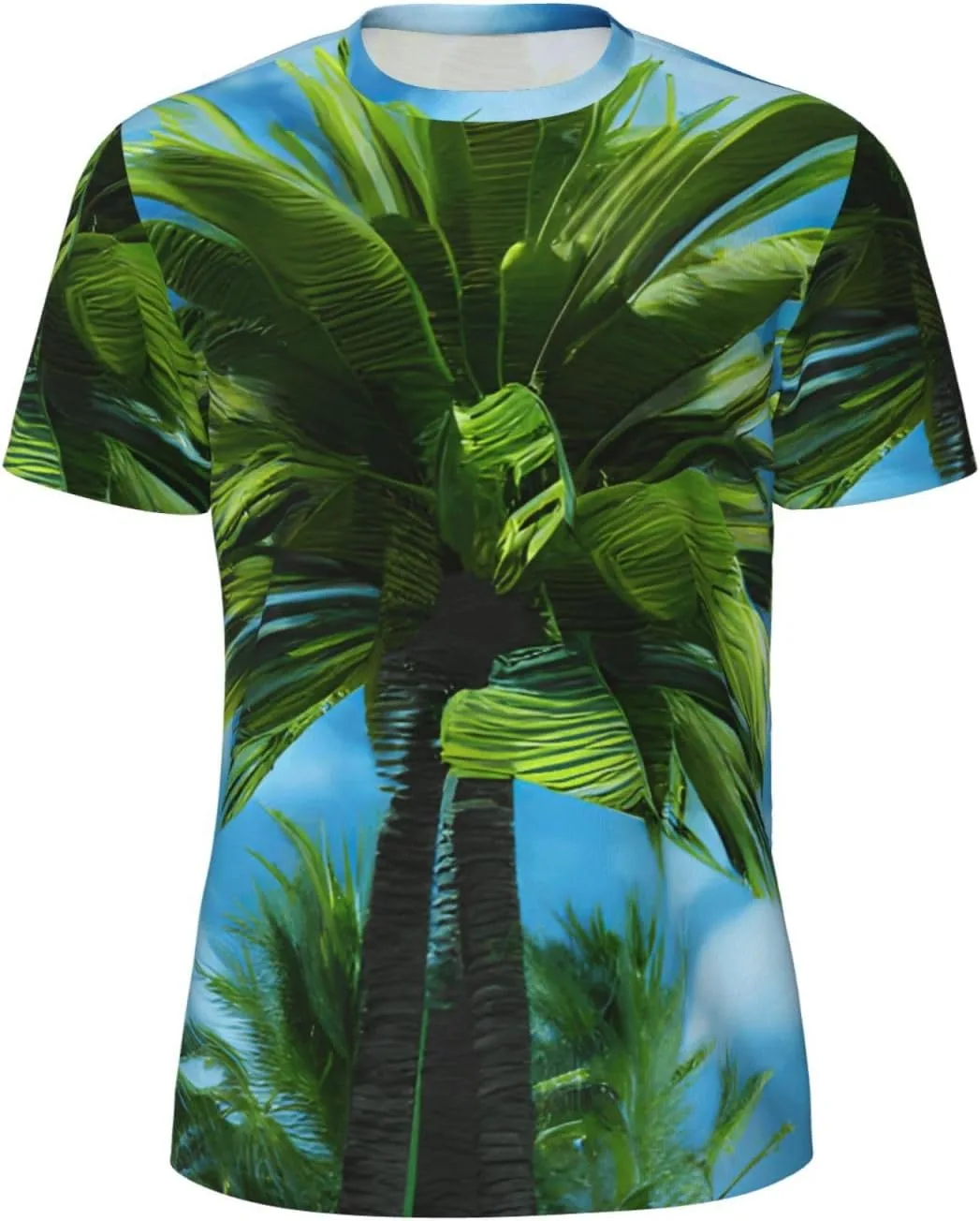 

Футболка мужская летняя с принтом пальмы, легкая и дышащая SDFHU