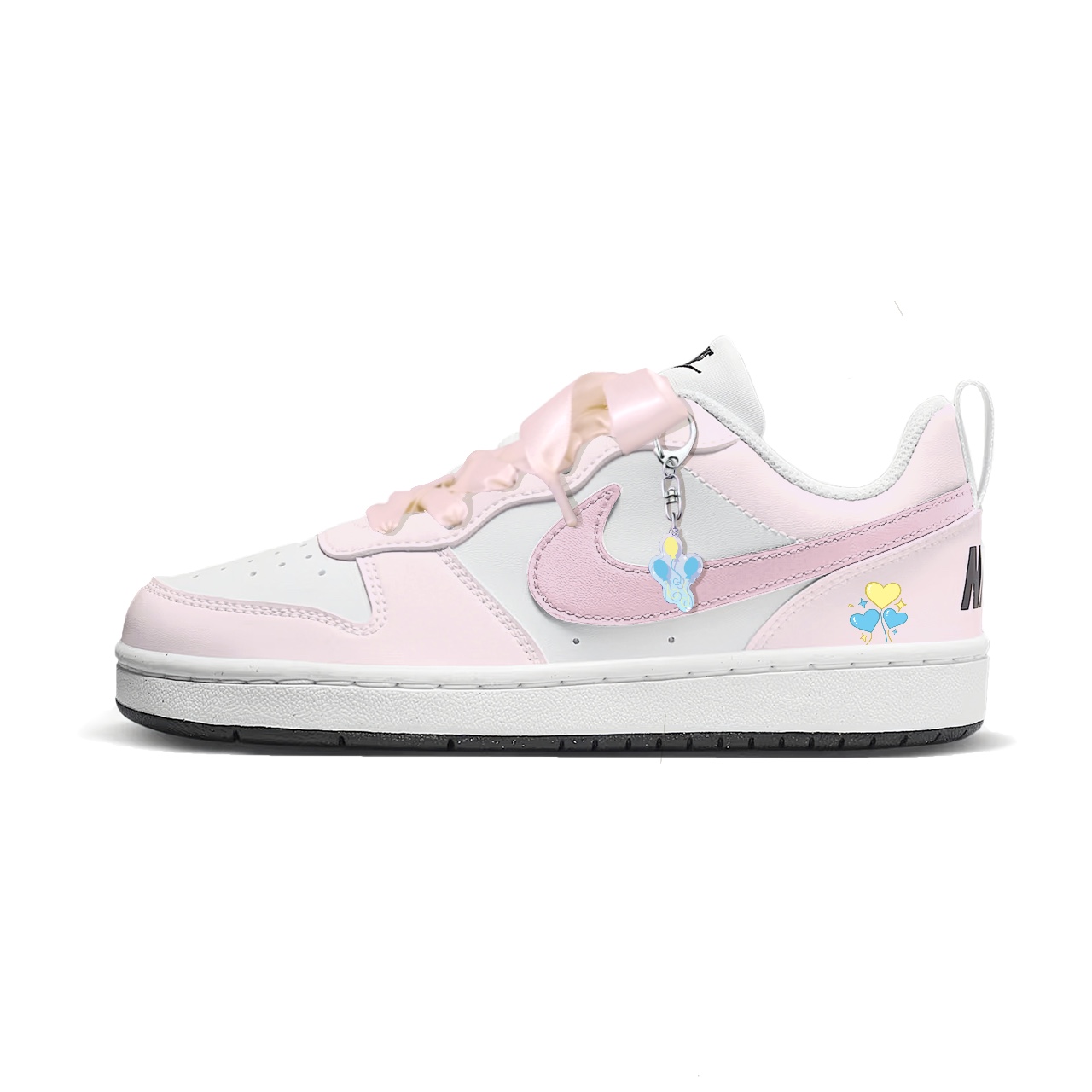 

Nike Court Borough Pony Becky Low top Детские скейтбординг кроссовки Pink для подростков