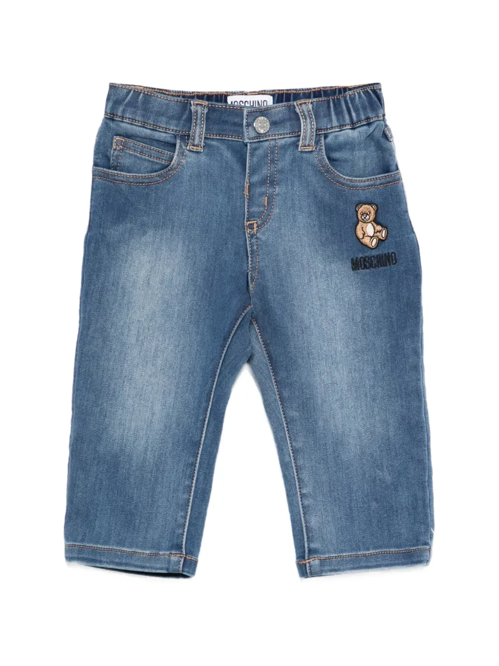 Брюки с аппликацией Moschino Kids, синий