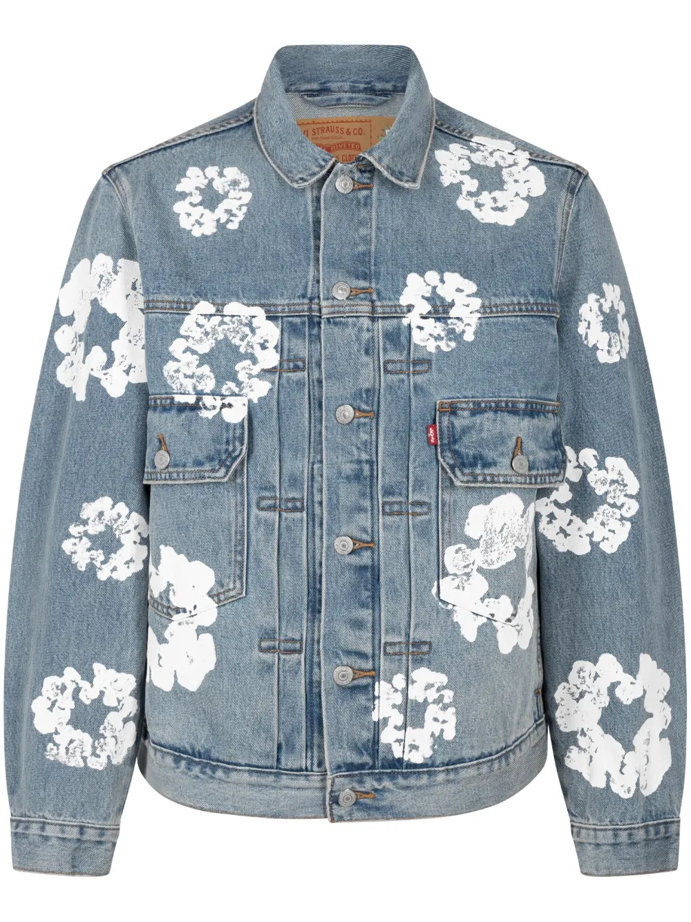 

Джинсовая куртка с принтом из коллаборации с Levi's Denim Tears, синий