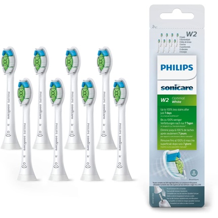 

Philips Sonicare Original W2 Optimal White Standard Sonic насадки для зубных щеток, 8 шт. в упаковке — модель HX6068/12