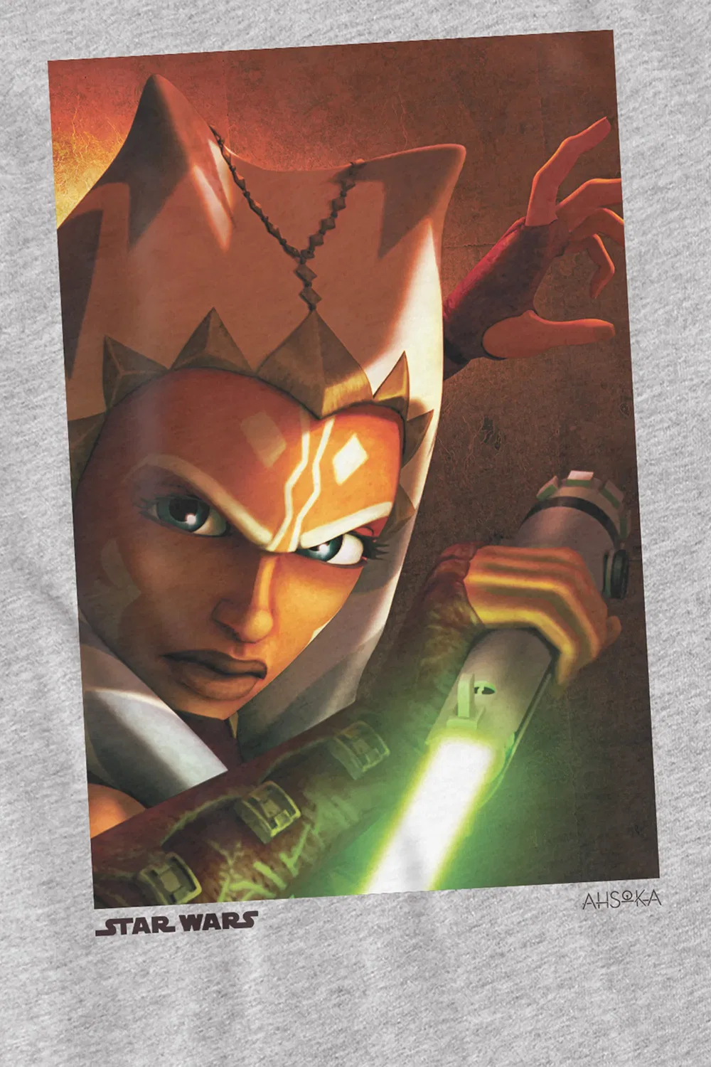 Детский свитшот Ahsoka Tano Star Wars, светло-серый — фото 2