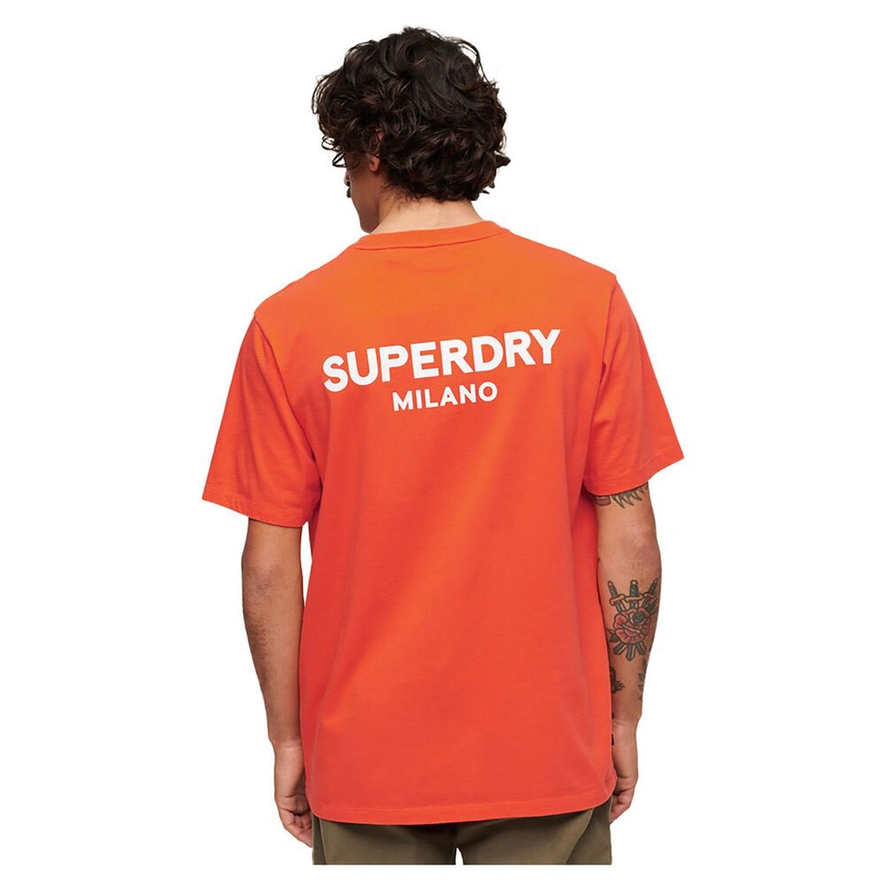Футболка с коротким рукавом Superdry Luxury Sport Loose, оранжевый — фото 2