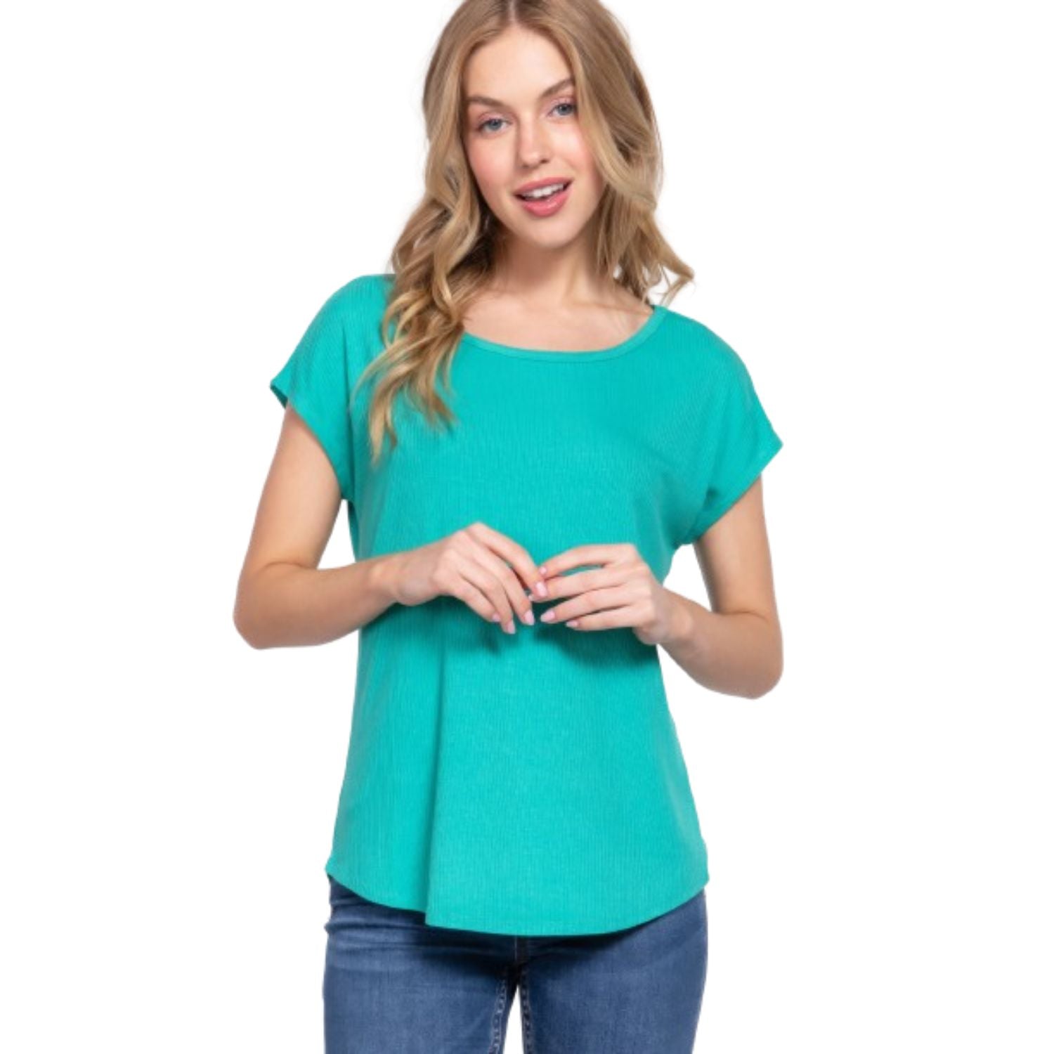 

Короткий топ с резинкой Dolman Slv FASHNZFAB, зеленый