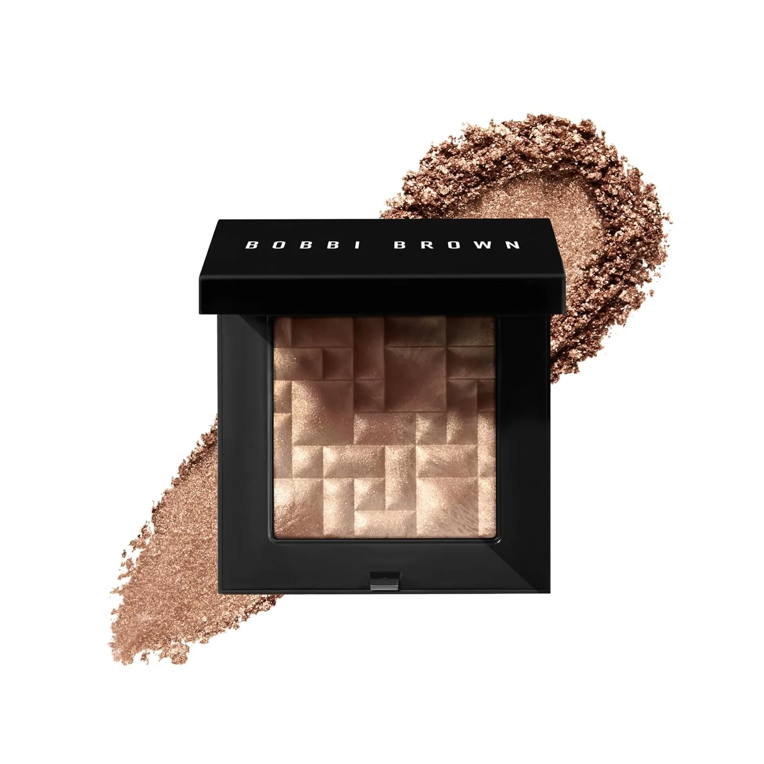 Пудра-хайлайтер Bobbi Brown | Хайлайтер с перламутровым эффектом для сияющих щек и глаз | Гибрид геля и пудры, 0,28 унции, 07 Chestnut Glow (A swirl of pale gold and soft bronze)