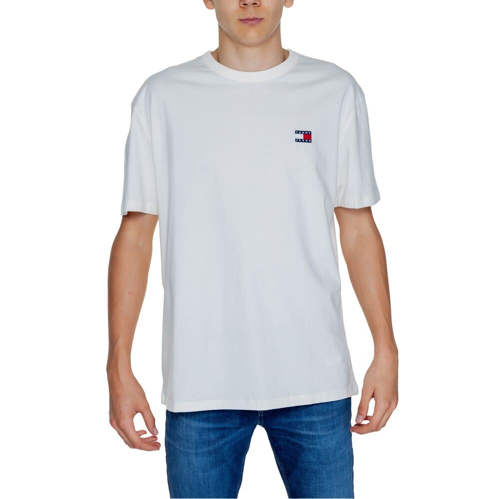 

Белая хлопковая футболка Tommy Jeans