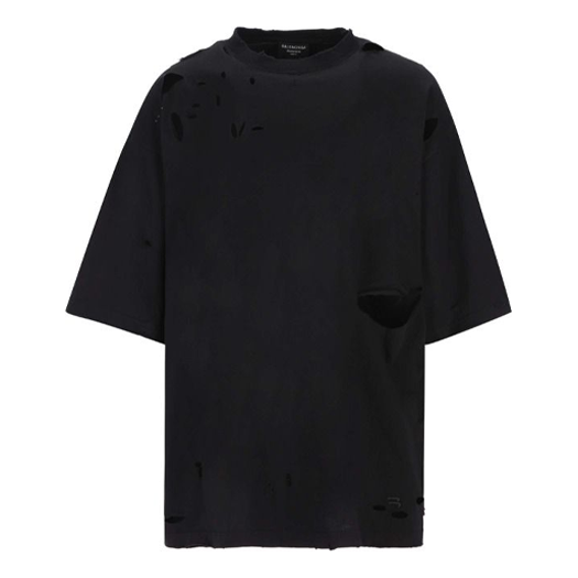 

Футболка Balenciaga Destroyed T-Shirt 'Black', черный