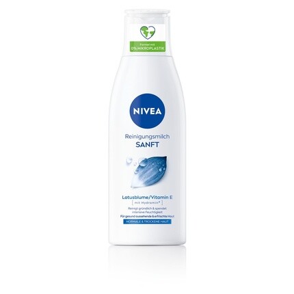 Молочко для умывания Nivea — Нежное очищающее молочко для нормальной и сухой кожи Тщательно очищает Мягкое очищение, 200 мл